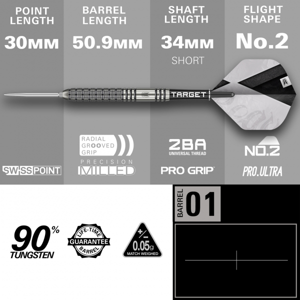 Target Beau Greaves GEN1 Swiss Point Steeldarts