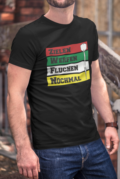 Zielen, Werfen, Fluchen, Nochmal - T-Shirt